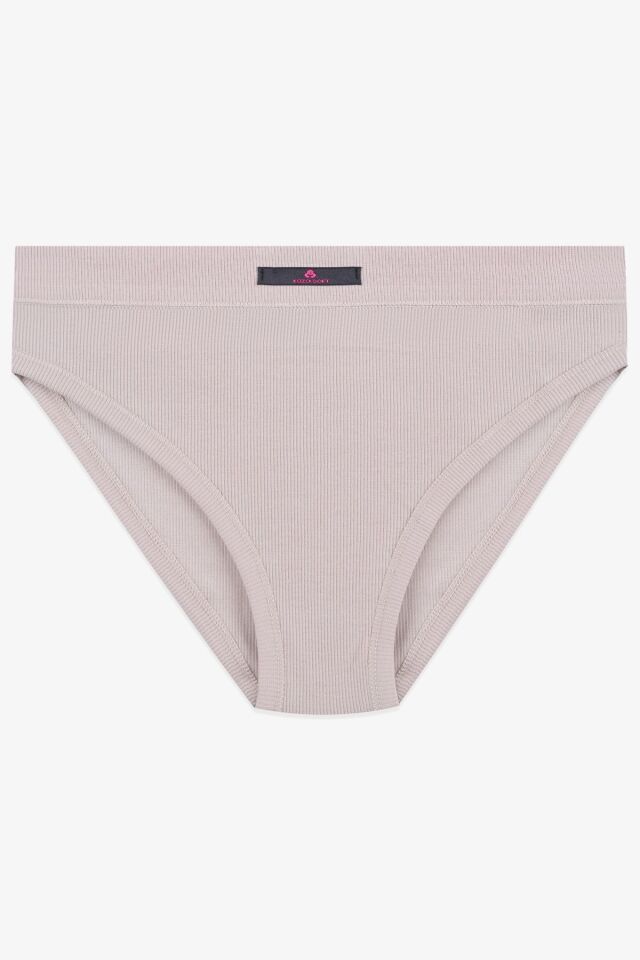 Kadın 3'lü Biyeli Kaşkorse Basic Külot 20895 siyah-ekru-vizon - L/XL