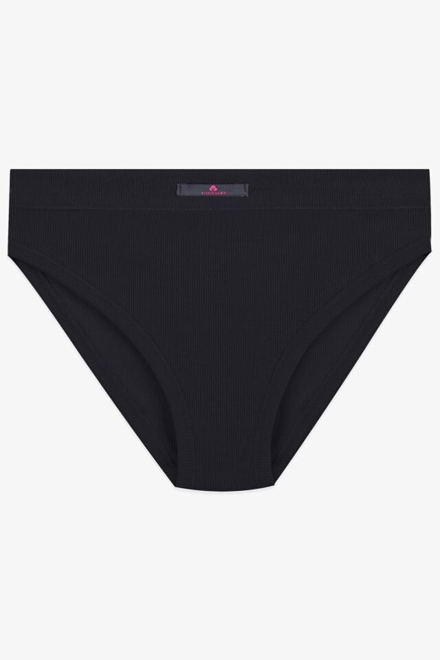 Kadın 3'lü Biyeli Kaşkorse Basic Külot 20895 siyah-ekru-vizon - L/XL