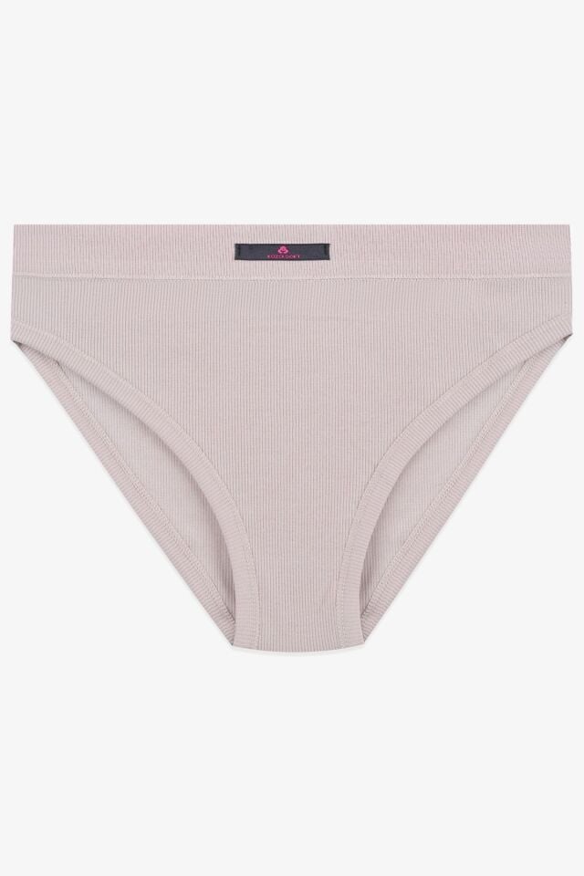 Kadın 3'lü Biyeli Kaşkorse Basic Külot 20895 siyah-ekru-vizon - S/M