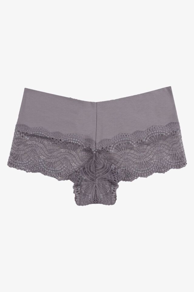 Kadın 3'lü Dantelli Boxer-külot Siyahkırmızıvizon - M - Siyahkırmızıvizon - M