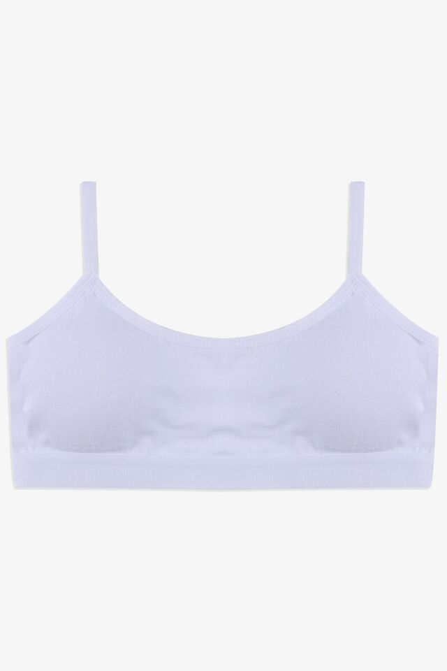 Kadın Ince Askılı Kaplı Pamuklu Sporcu Büstiyer