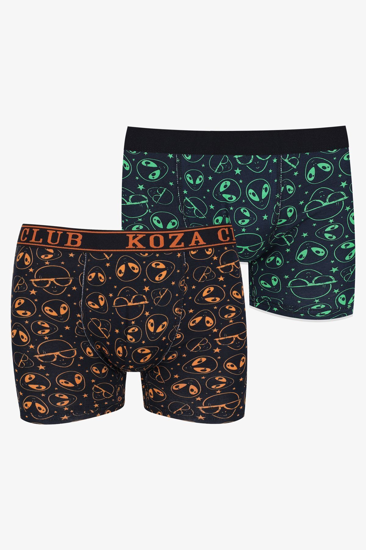 Erkek 2'li Pamuklu Likralı Boxer KO9178-3 - XL