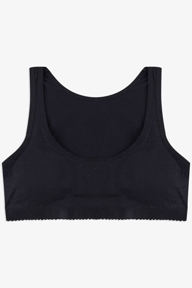 Kadın Kalın Askılı Kaplı Pamuklu Sporcu Büstiyer