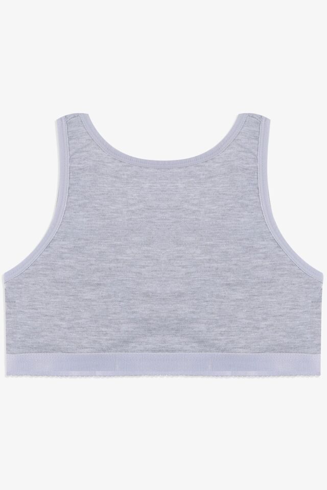 Kadın Kalın Askılı Kaplı Pamuklu Sporcu Büstiyer