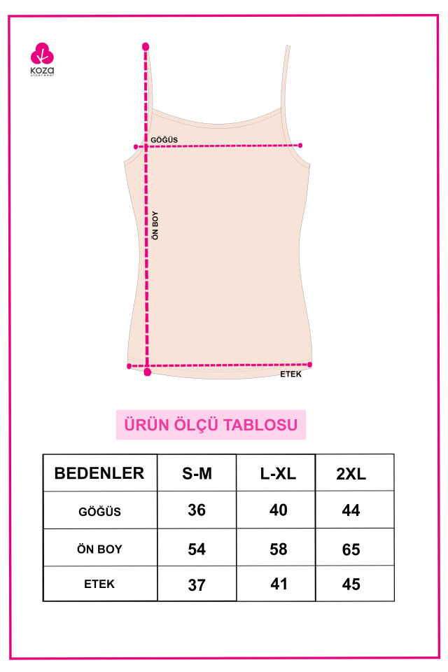 Kadın 2'li Pamuklu Basic İp Askılı Atlet KO989 Siyah -  Beyaz - S/M