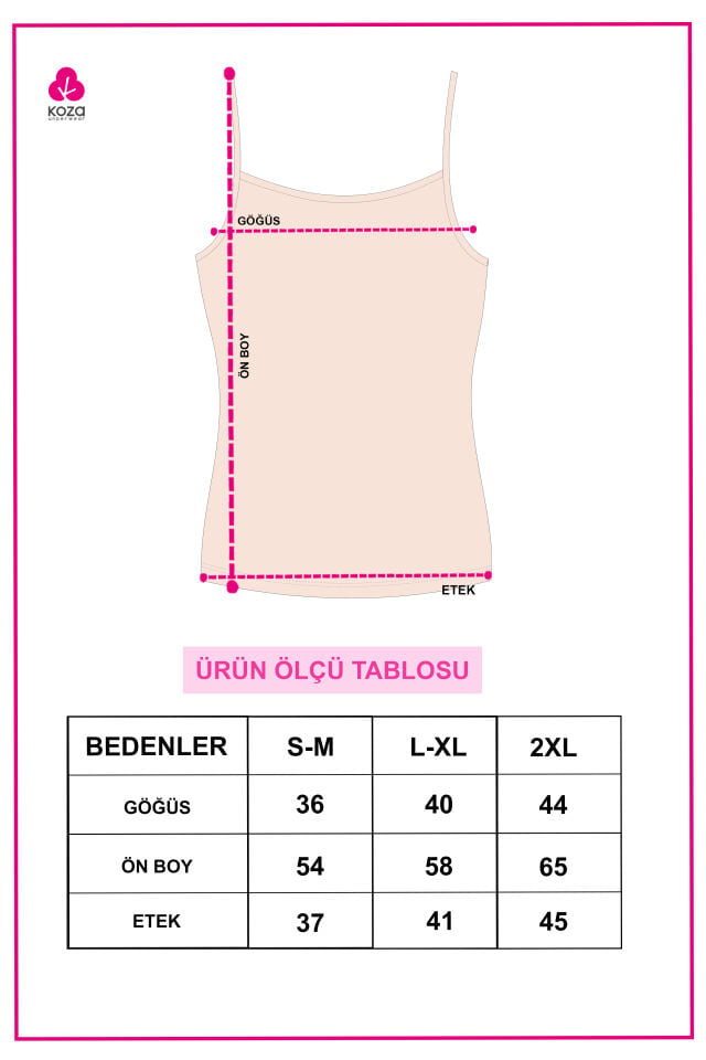 Kadın 2'li Pamuklu Basic İp Askılı Atlet KO989 Siyah -  Beyaz - S/M