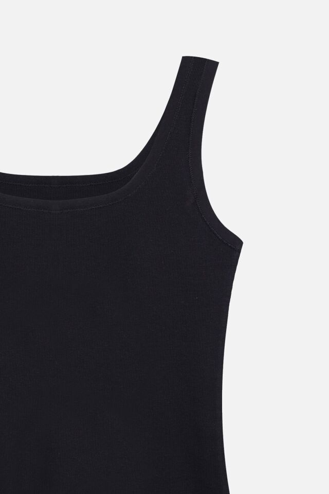 Kadın 2'li Kalın Askılı Kaşkorse Atlet Siyah - L/XL - Siyah - L/XL