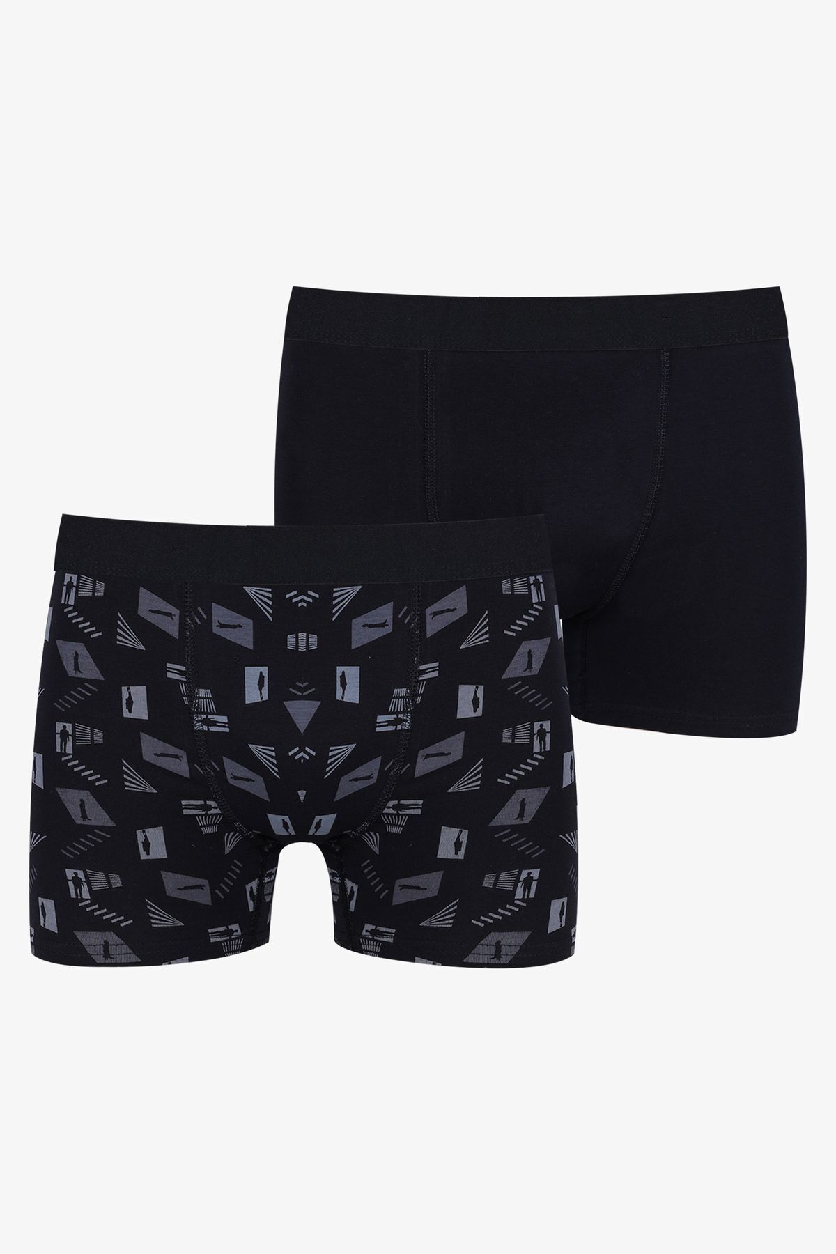 Erkek 2'li Pamuklu Likralı Boxer KO9178-5 - XL