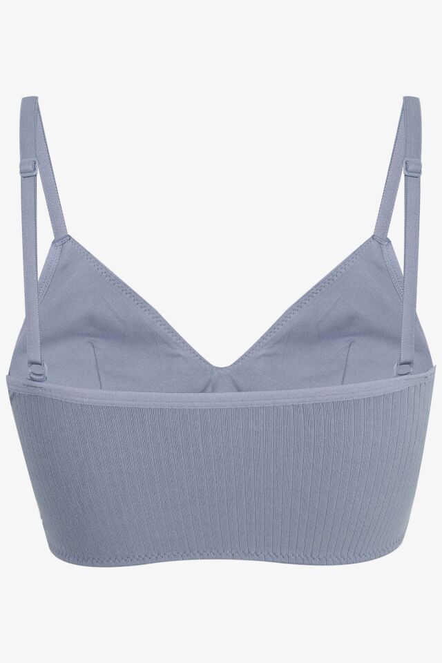 Kadın Fitilli Düğme Detaylı Büstiyer 80573 Gök Mavi - 75B - 80573 Gök Mavi - 75B