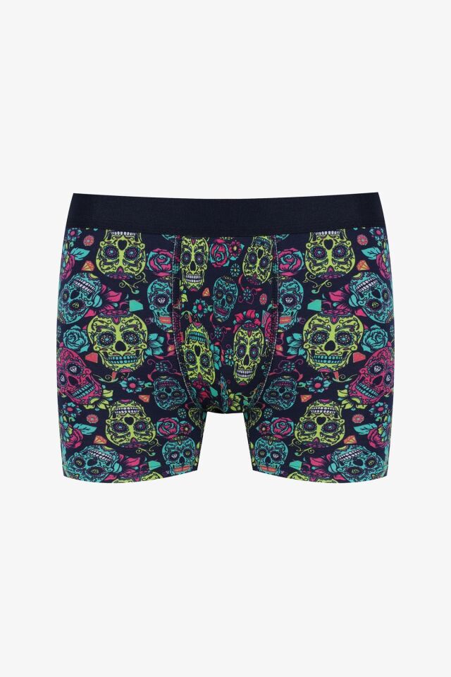 Erkek 2'li Pamuklu Likralı Boxer KO9178-9 - L