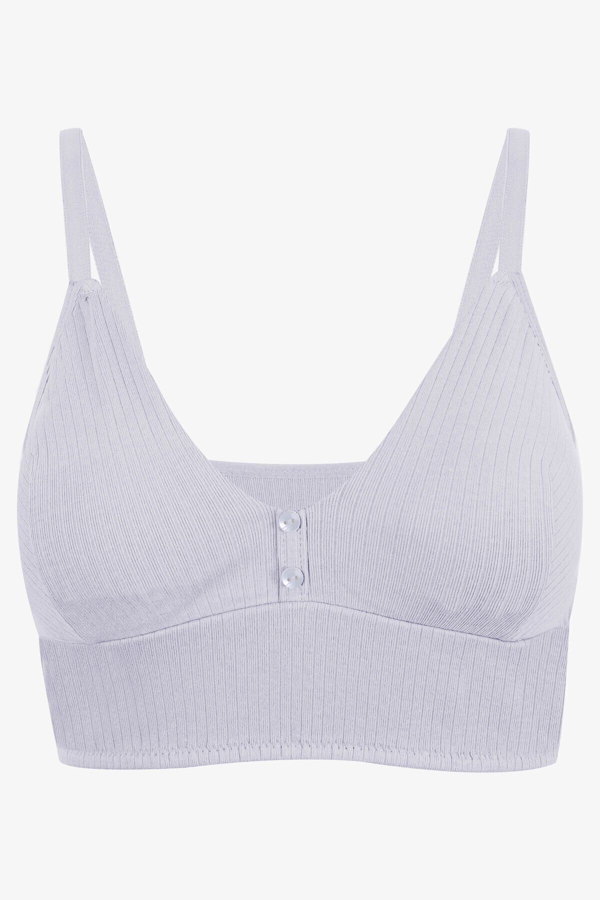 Kadın Fitilli Düğme Detaylı Büstiyer 80573 Ekru - 85B - 80573 Ekru - 85B