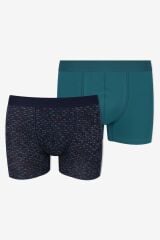 Erkek 2'li Pamuklu Likralı Boxer