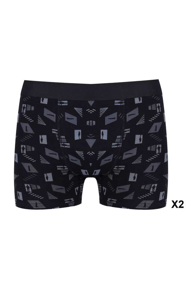 Erkek 6'lı Pamuklu Likralı Boxer