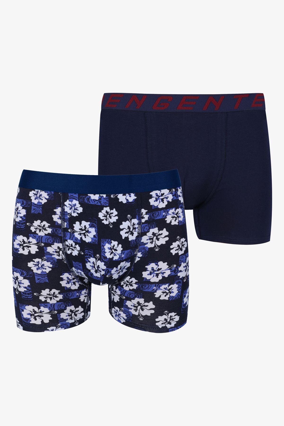 Erkek 2'li Pamuklu Likralı Boxer KO9178-1 - L
