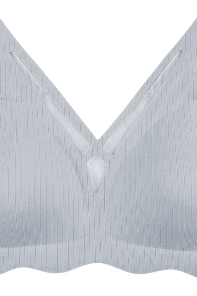 Balensiz Lazer Dikişsiz  Dilim Detaylı Dekolteli Sütyen 90B - Mavi