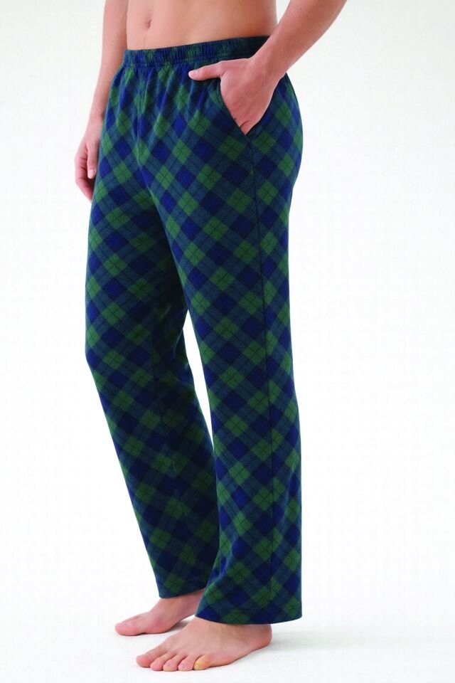 Erkek Pamuklu 2'li Tek Alt Pijama Lacivert - XL