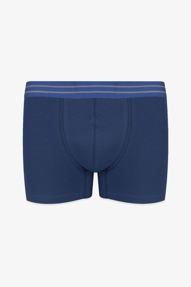 Erkek 2'li Pamuklu Likralı Boxer İndigo - XL