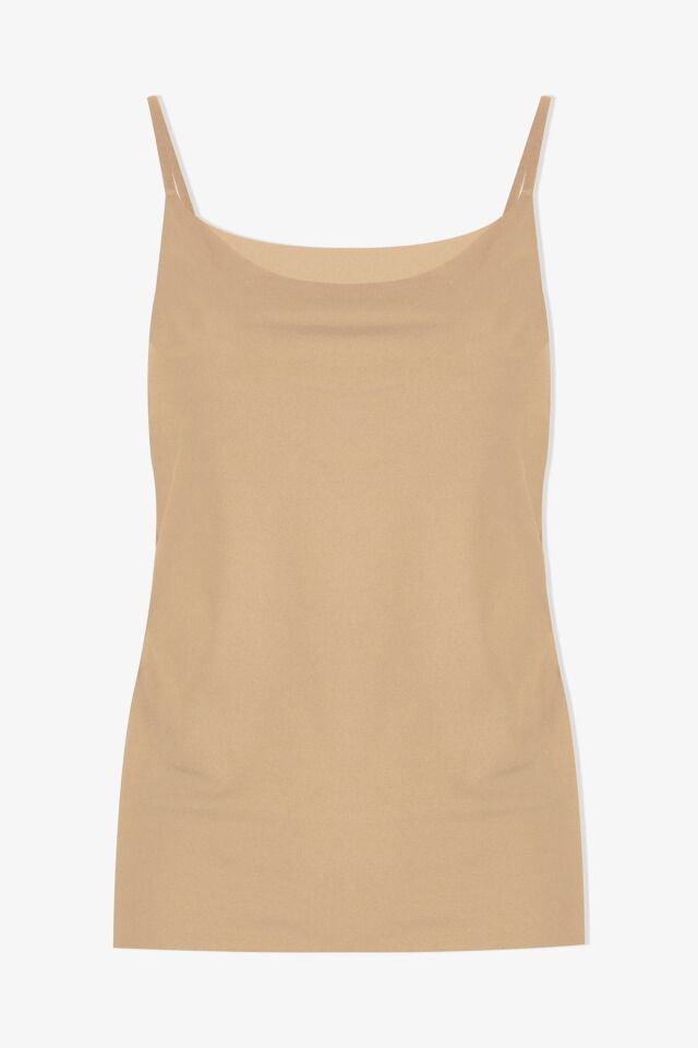 Kadın Ayar Askılı Lazer Kesim Atlet Ten - S/M - Ten - S/M