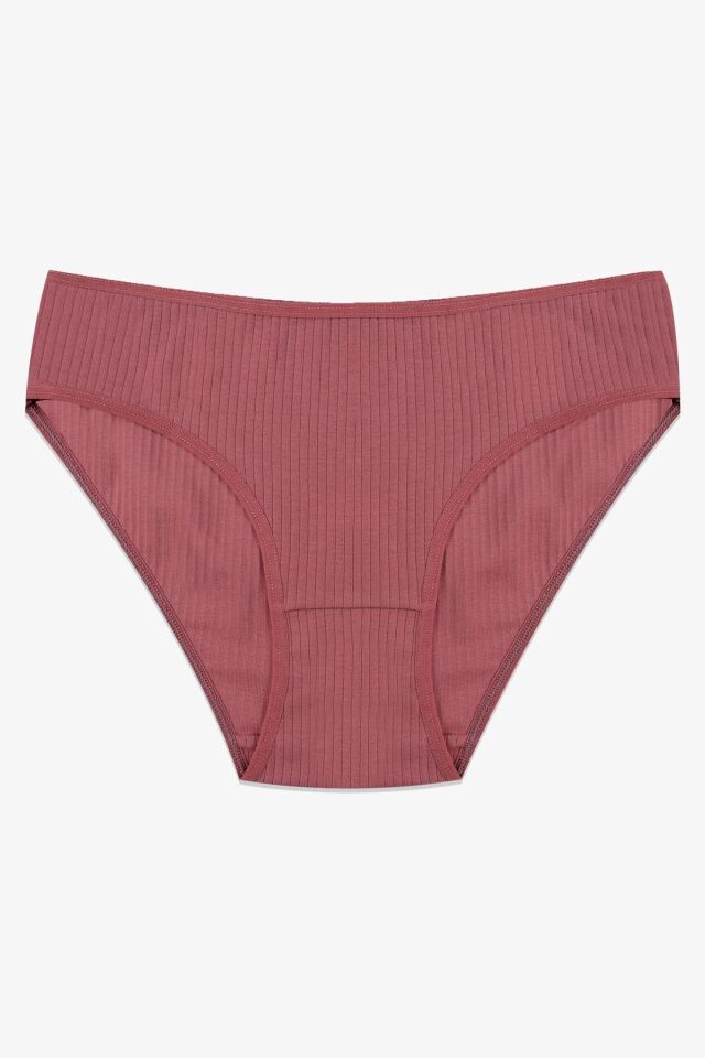 Kadın 5'li Fitilli Külot Kahve - XL - Kahve - XL