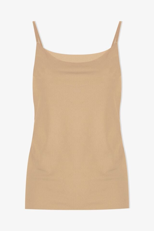 Kadın Ayar Askılı Lazer Kesim Atlet Ten - L/XL - Ten - L/XL