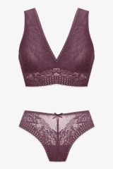 Kadın Kalın Askılı Dantelli Büstiyer Takım