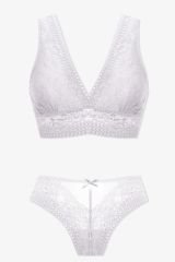 Kadın Kalın Askılı Dantelli Büstiyer Takım