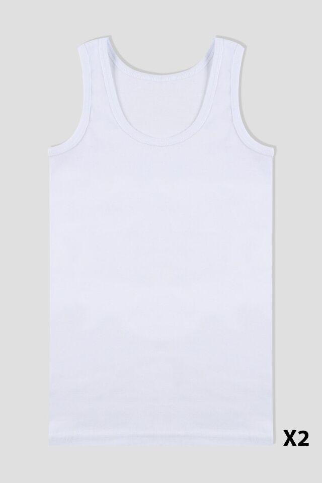 Erkek Çocuk 2'li Pamuklu Atlet KO9060ATL-1 Beyaz - 9-11 Yaş - KO9060ATL-1 Beyaz - 9-11 Yaş