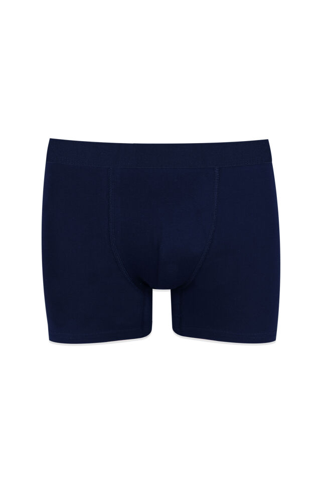 Erkek 2'li Pamuklu Likralı Boxer Lacivert - Mavi - XL