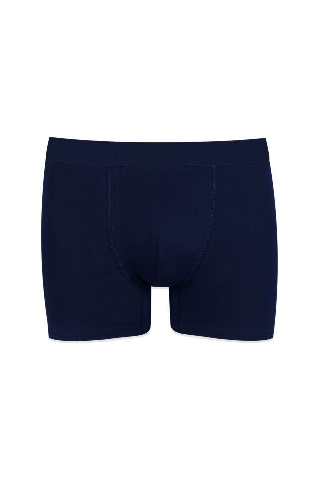 Erkek 2'li Pamuklu Likralı Boxer Lacivert - Mavi - 3XL