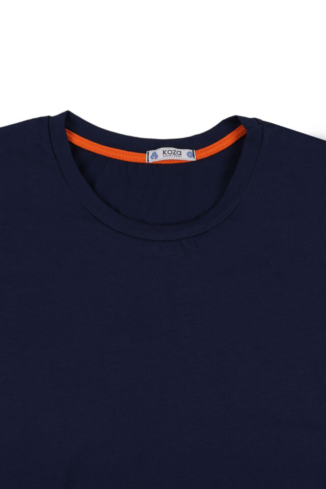 Erkek Pamuklu Ekose Desenli Kısa Kollu Cepli Şortlu Pijama Takımı Lacivert - Ekru - 2XL