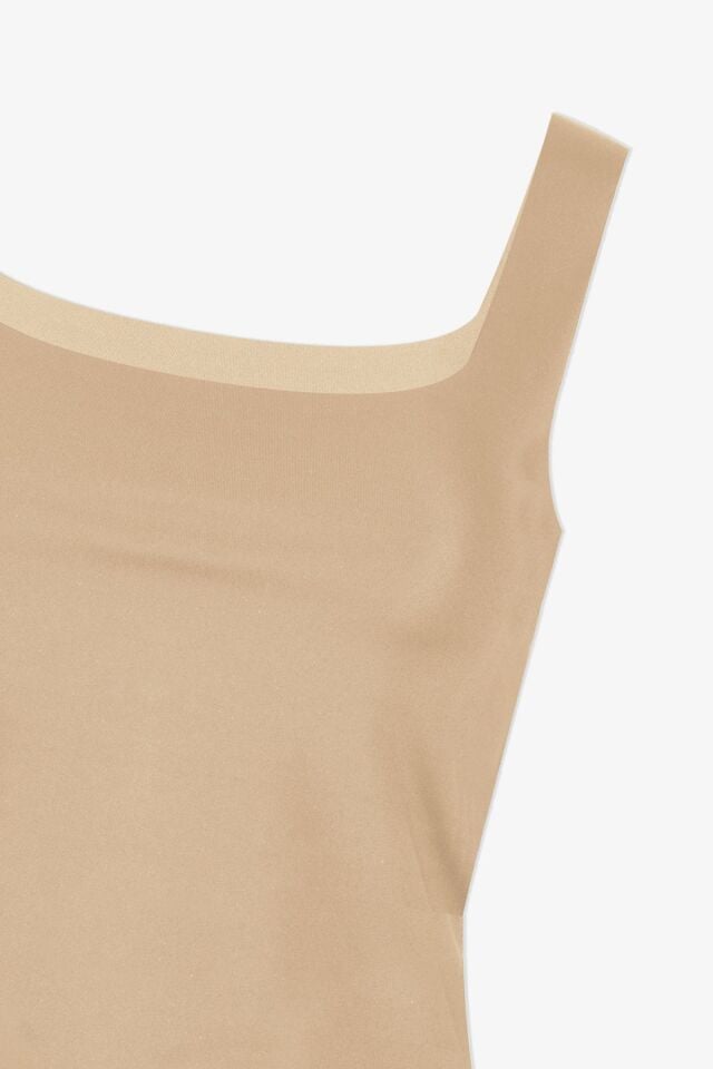 Kadın Kalın Askılı Lazer Kesim Atlet Ten - L/XL - Ten - L/XL