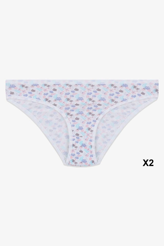 Kadın 12'li Pamuklu Desenli Külot