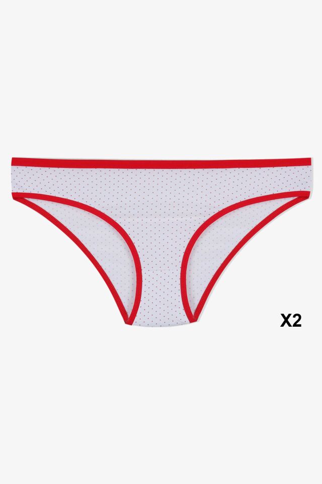 Kadın 12'li Pamuklu Desenli Külot L - Çok Renkli