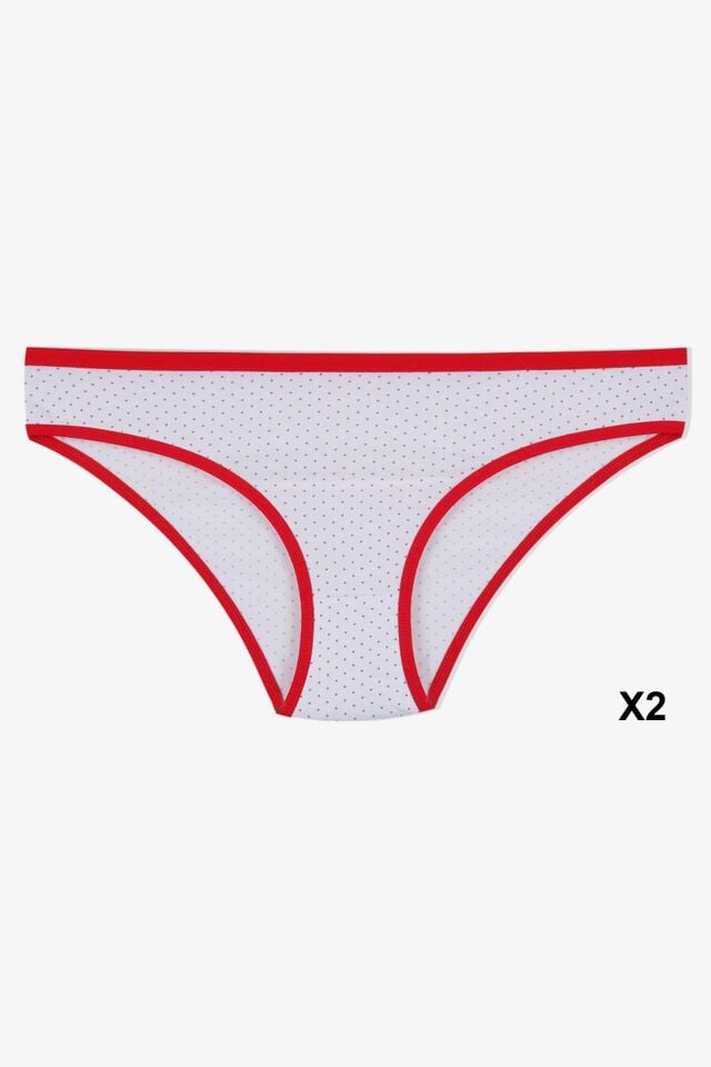 Kadın 12'li Pamuklu Desenli Külot L - Çok Renkli