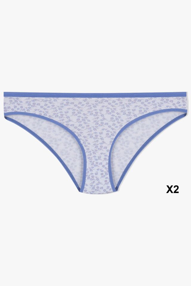 Kadın 12'li Pamuklu Desenli Külot L - Çok Renkli