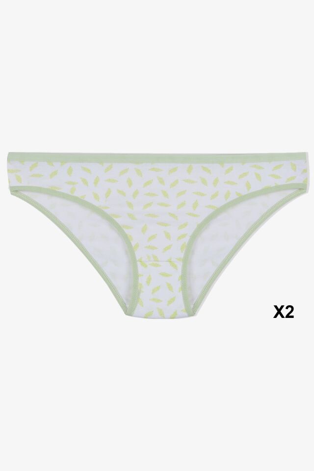 Kadın 12'li Pamuklu Desenli Külot L - Çok Renkli