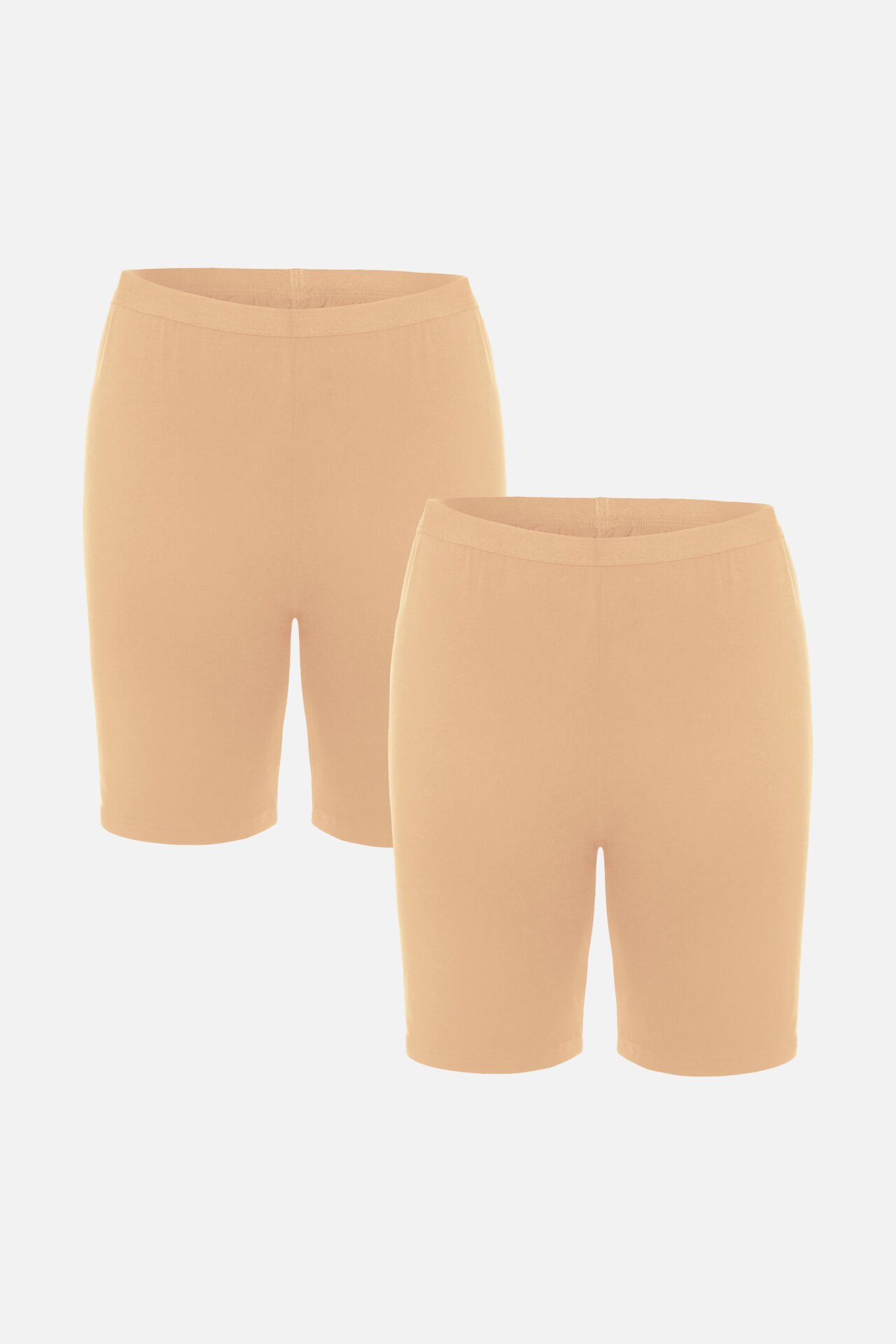 Kadın Viskon Yumuşak Tuşe İkili İçlik Tayt Ten - 2XL