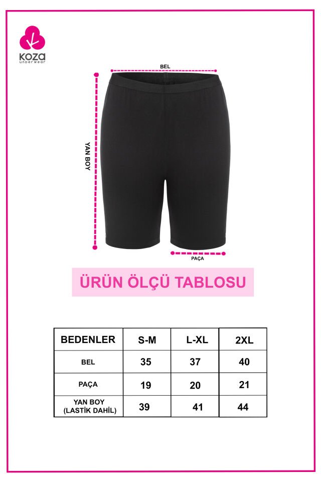 Kadın Viskon Yumuşak Tuşe İkili İçlik Tayt L/XL - Siyah