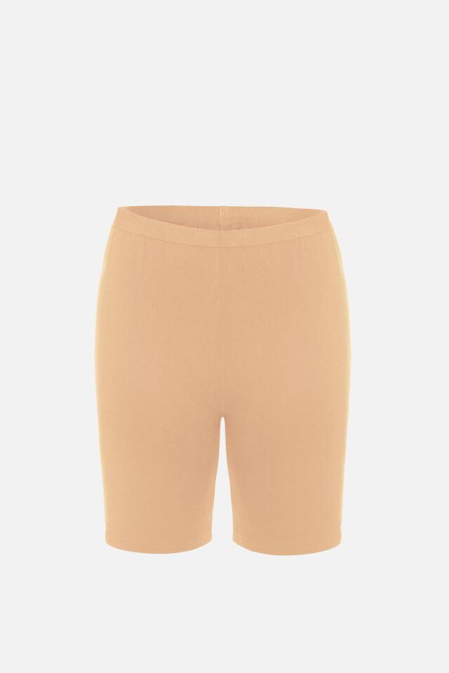 Kadın Viskon Yumuşak Tuşe İkili İçlik Tayt L/XL - Siyah - Ten