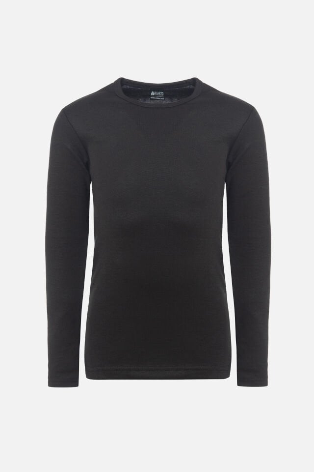 Çocuk Kışlık Siyah Termal Üst