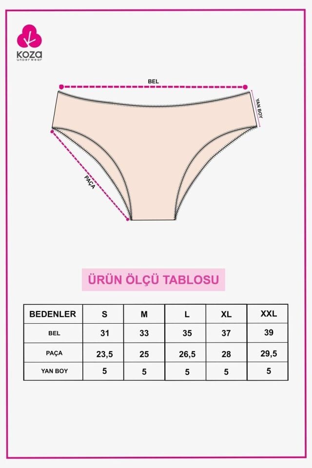 Kadın 7'li İzsiz İnce Lastikli Külot