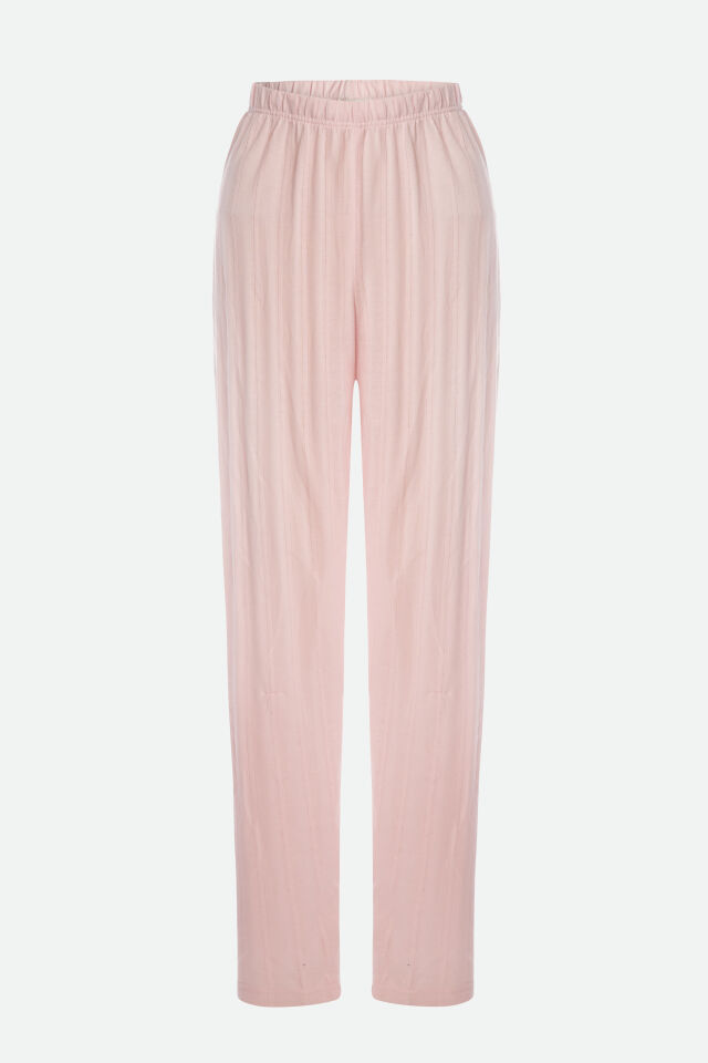 Kadın Pamuklu Pijama Tek Alt S - Pudra