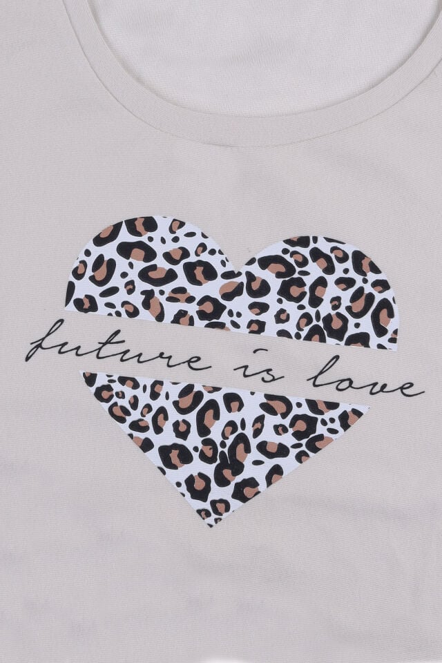 Kadın Sofi Touch Pamuklu Leopar Desenli Basic Pijama Takımı S - Gri - Kahverengi