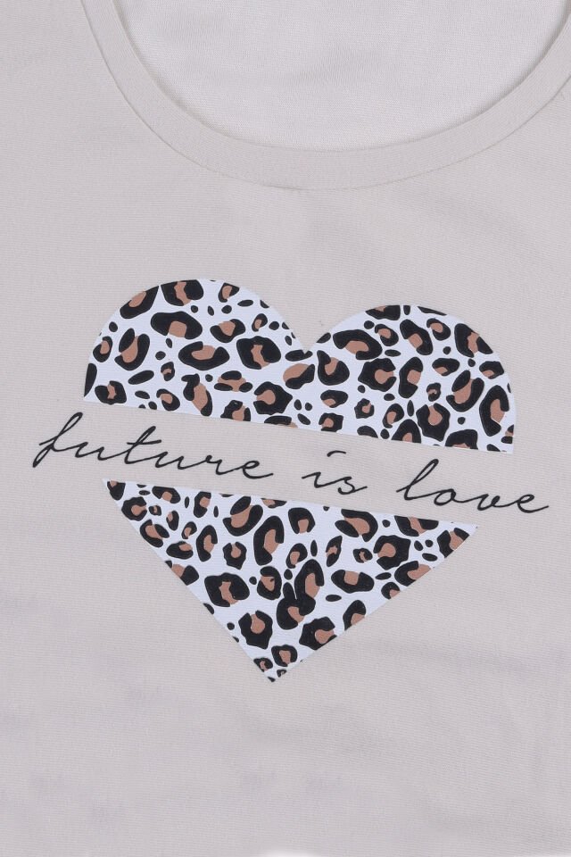 Kadın Sofi Touch Pamuklu Leopar Desenli Basic Pijama Takımı XL - Gri - Kahverengi