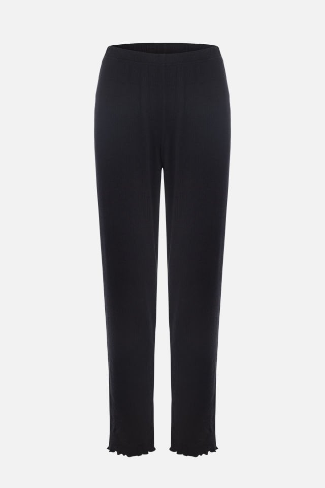 Kadın Viskon Yaka Dantel Lastik Detaylı V Yaka Kısa Kollu Pijama Takımı