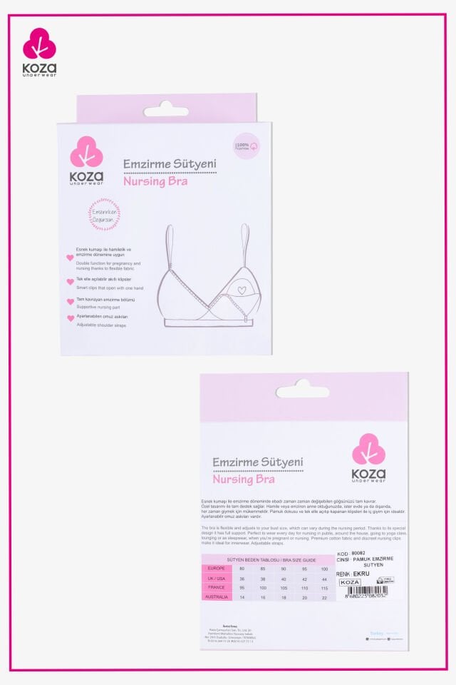 Kadın Pamuklu Emzirme Sütyeni