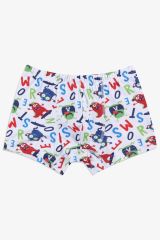 Erkek Çocuk 5'li Pamuklu Sevimli Canavar Desenli Boxer