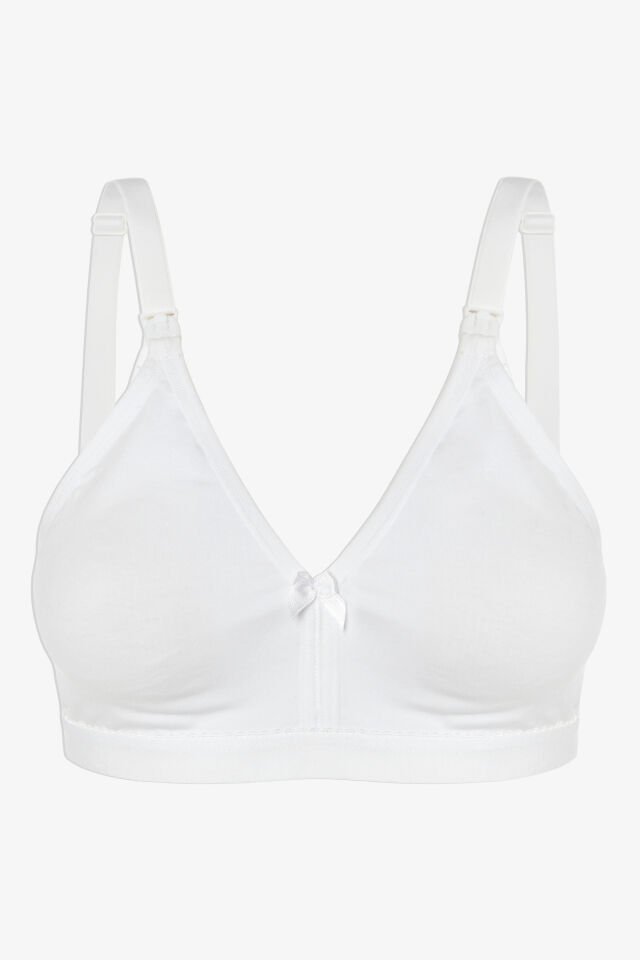 Kadın Pamuklu Emzirme Sütyeni 90 - Beyaz