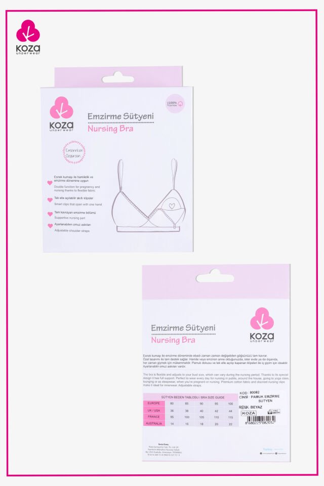 Kadın Pamuklu Emzirme Sütyeni 100 - Beyaz