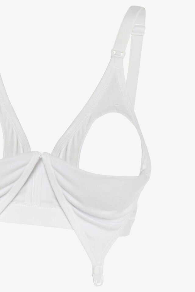 Kadın Pamuklu Emzirme Sütyeni 100 - Beyaz